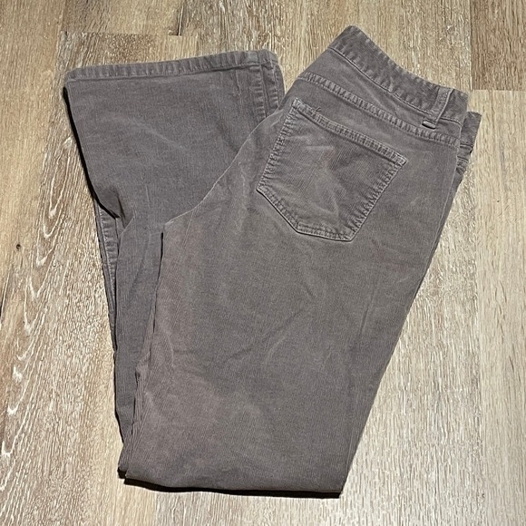 Talbots Petites Curvy Fit Corduroy Pants Women's 4P Taupe Gray Bootcut - Picture 1 of 7